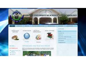 Bamenda University of Science and Technology's official website homepage screenshot