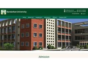 Bandarban University's official website homepage screenshot