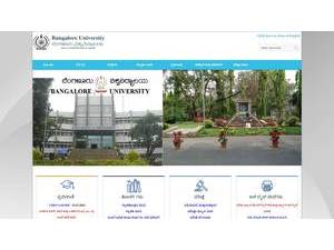 Bangalore University's official website homepage screenshot