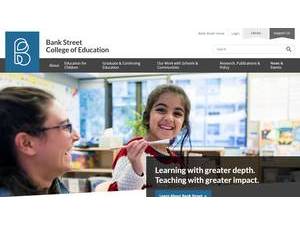Bank Street College of Education's official website homepage screenshot