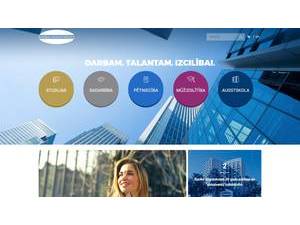 Banku augstskola's official website homepage screenshot