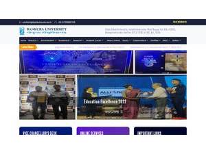 Bankura University's official website homepage screenshot