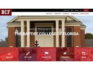Baptist University of Florida's official website homepage screenshot