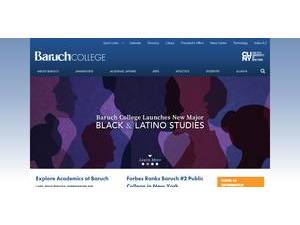 Baruch College, CUNY's official website homepage screenshot