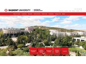 Başkent University's official website homepage screenshot