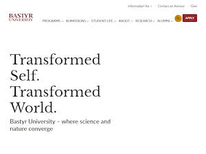 Bastyr University's official website homepage screenshot