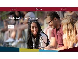 Bates College's official website homepage screenshot
