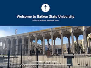Batken State University's official website homepage screenshot