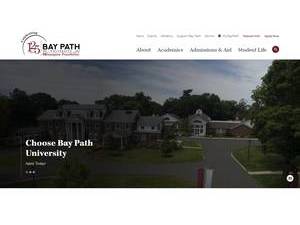 Bay Path University's official website homepage screenshot