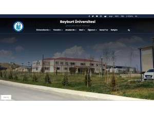 Bayburt Üniversitesi's official website homepage screenshot