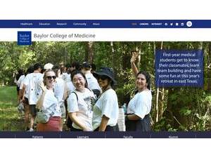 Baylor College of Medicine's official website homepage screenshot