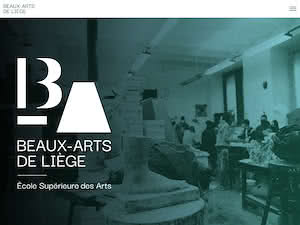 Beaux-Arts de Liège's official website homepage screenshot