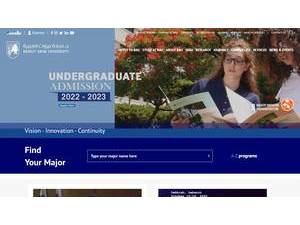 Beirut Arab University's official website homepage screenshot