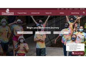 Bellarmine University's official website homepage screenshot