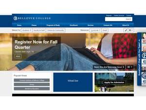 Bellevue College's official website homepage screenshot