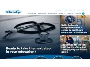 Bellin College's official website homepage screenshot
