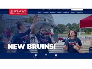 Belmont University's official website homepage screenshot