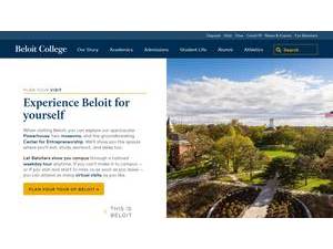 Beloit College's official website homepage screenshot
