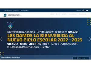 Benito Juárez Autonomous University of Oaxaca's official website homepage screenshot