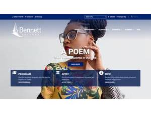 Bennett College's official website homepage screenshot