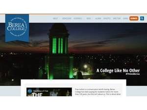 Berea College's official website homepage screenshot