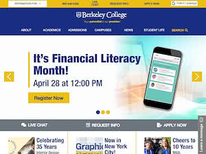 Berkeley College's official website homepage screenshot