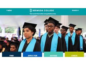 Bermuda College's official website homepage screenshot