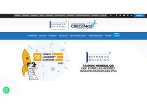 Bernardo O'Higgins University's official website homepage screenshot
