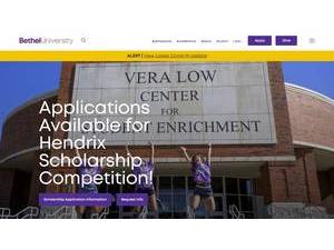 Bethel University, Tennessee's official website homepage screenshot