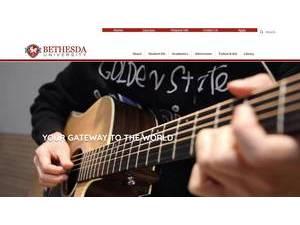 Bethesda University's official website homepage screenshot