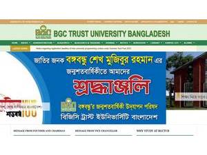 BGC Trust University Bangladesh's official website homepage screenshot