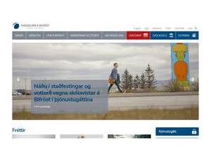 Bifröst University's official website homepage screenshot