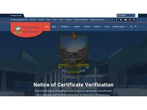 Bindura University of Science Education's official website homepage screenshot