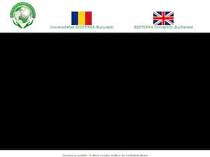Bioterra University of Bucharest's official website homepage screenshot