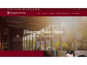 Birmingham Newman University's official website homepage screenshot