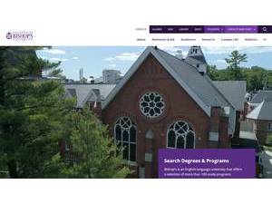 Bishop's University's official website homepage screenshot