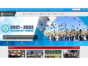 Bitlis Eren Üniversitesi's official website homepage screenshot
