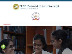 BLDE University's official website homepage screenshot