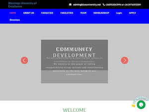 Blessing University of Excellence's official website homepage screenshot