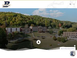 Bluefield State University's official website homepage screenshot