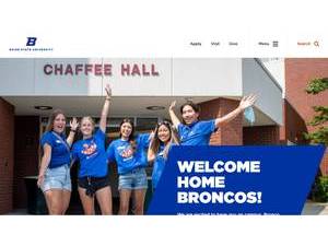 Boise State University's official website homepage screenshot