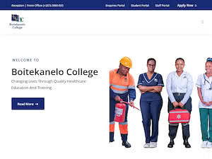Boitekanelo College's official website homepage screenshot