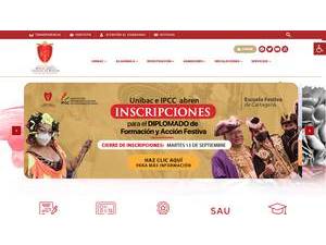 Bolívar Fine Arts and Sciences University's official website homepage screenshot
