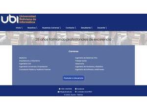 Bolivian University of Information Technology's official website homepage screenshot