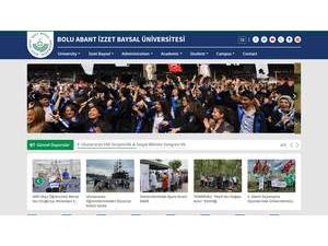 Bolu Abant İzzet Baysal University's official website homepage screenshot