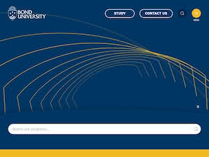 Bond University's official website homepage screenshot