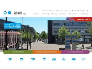 Bonn-Rhein-Sieg University of Applied Sciences's official website homepage screenshot