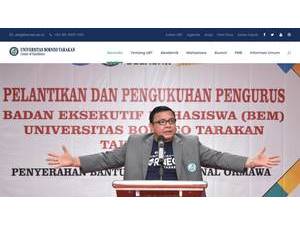 Borneo Tarakan University's official website homepage screenshot