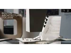 Boston Architectural College's official website homepage screenshot