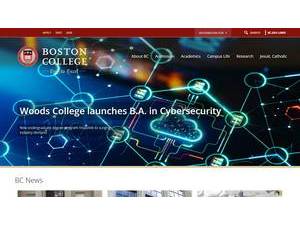 Boston College's official website homepage screenshot